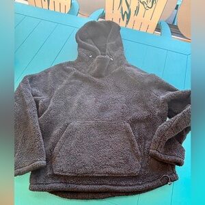 VS PINK Black Sherpa Hoodie